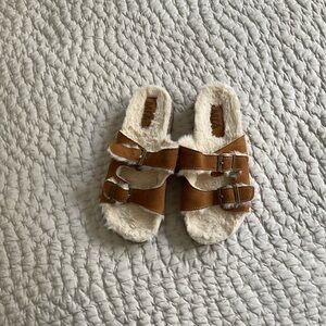MIA Brown and Cream Sandals